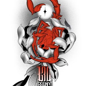 Red scorpio sticker